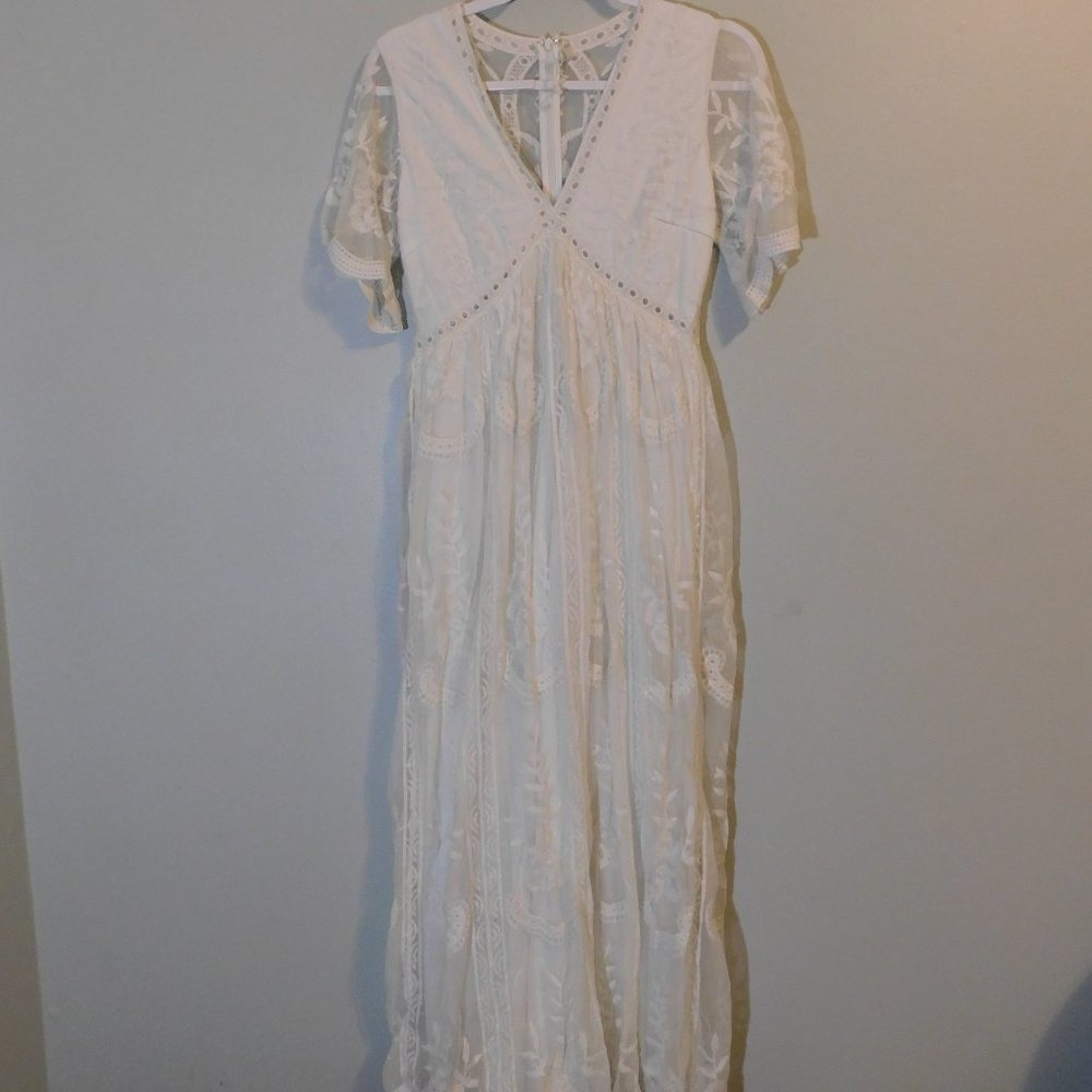 PinkBLush White Dress